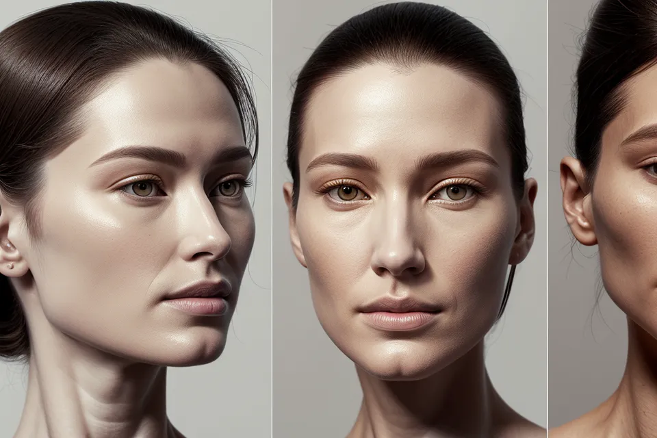 Two soulmate sketches compared closely to check a repeated cleft chin detail