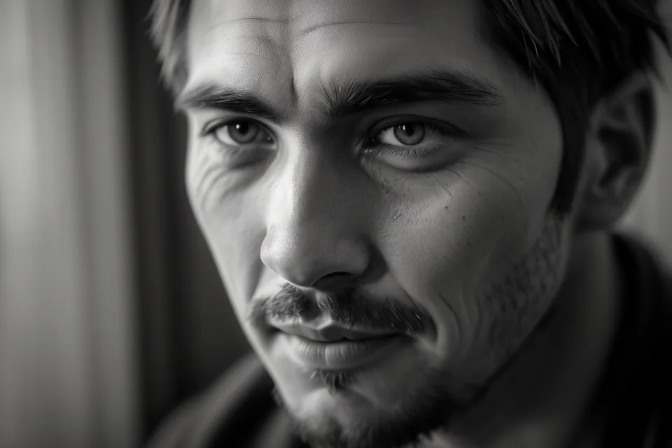 A detailed charcoal psychic sketch of a man's face on a wooden table.