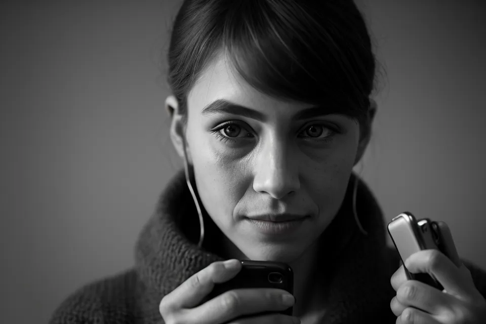 Close up of a soulmate sketch being viewed on a smartphone