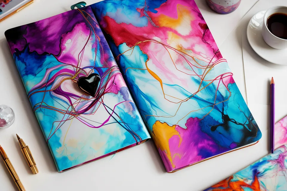 An abstract energy-based soulmate sketch with colorful aura swirls.