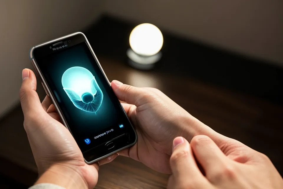 A smartphone screen showing a reverse image search result of a soulmate sketch.