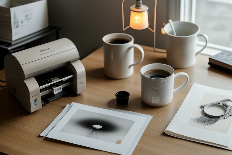 A digital psychic soulmate sketch printed at home for a side-by-side pattern comparison