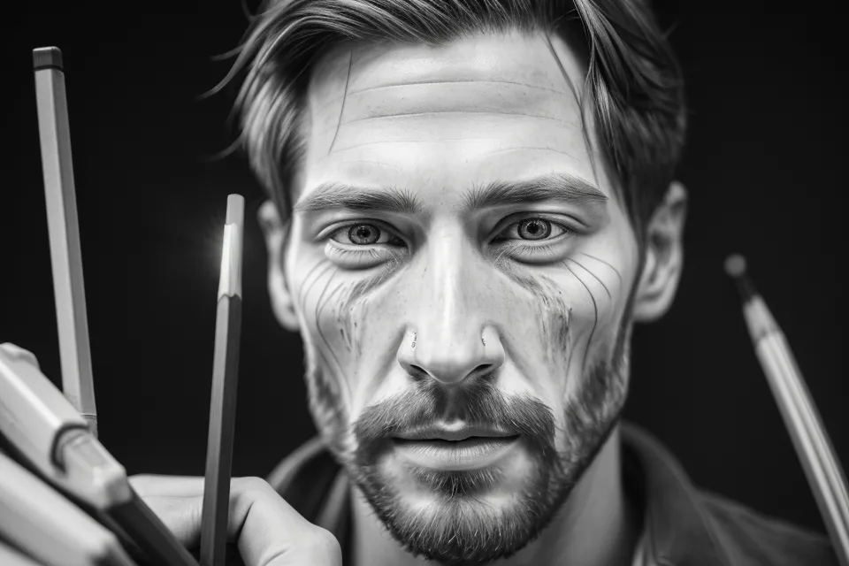 Close-up of a phone screen zooming in on a psychic soulmate sketch