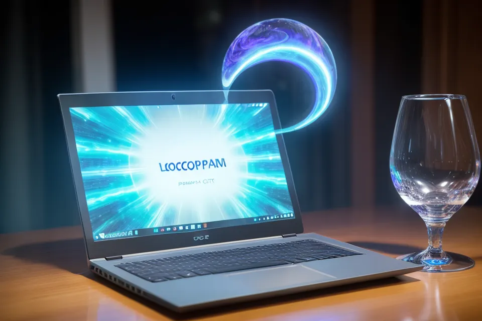 A laptop screen showing a psychic intake form reflected in a wine glass.